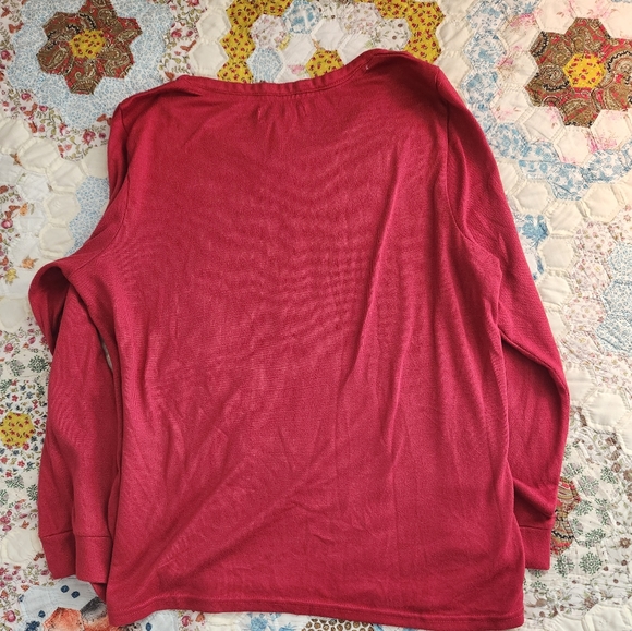 Rae Dunn Long-sleeved Christmas Top Size Large - Picture 4 of 4